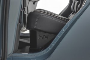 Jeep Gladiator Under Seat Storage - Rear - Rough Country - Custom-Fit Tray, Anti-Skid Surface, High-Density Thermoplastic - '20-'25